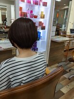 エイムヘアメイク 舟入店 ベージュカラー+ショートボブ