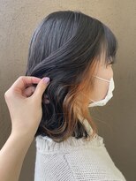 ヘアー アステリア(HAIR ASTRIA) イヤリング×オレンジ