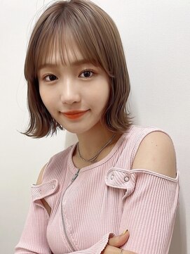 サンド クリア 横浜本店(sand clear) 結べるボブ×ミルクティーベージュ