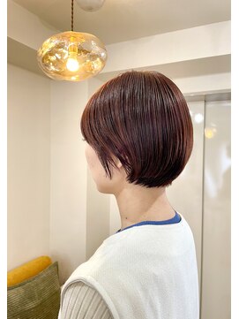 イチエ(icie) ピンクベージュ×マッシュショート