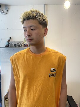 グッドプレイスアンドシング(Good Place&thing) メンズ刈り上げ短髪スキンフェードスパイキーショート