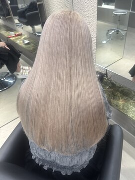 ペレ 栄店(PELE) デザインカラー/レイヤーカット/ウェットヘア/オリーブベージュ