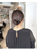 ヘアアレンジ カチモリヘア 結婚式ヘア 博多