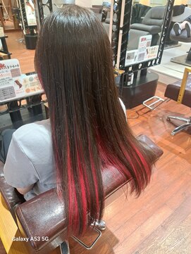 トータルビューティーブレイク 岐阜駅前店(TOTAL BEAUTY BREK) インナーカラー フェミニンロング