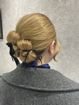 ルミュドゥプレシャス(LEMIEUX de precious) 韓国アレンジリボンツインお団子