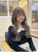 小顔に見せる韓国風レイヤー/シルバーグレージュ sayuri