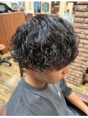 波巻きパーマ