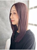 上品な艶カラー×透明感を引き出す大人美髪ストレート