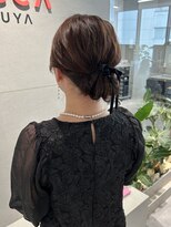 トリッカ シブヤ(TRICCA SHIBUYA)&nbsp;お呼ばれヘア/ヘアセット/まとめ髪/シニヨン/リボンアレンジ