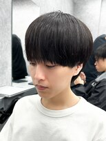 黒髪マッシュナチュラルマッシュメンズヘア韓国ツーブロック