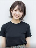 小顔外ハネミディアムアッシュ20代30代40代くびれミディ韓国ヘア