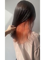アルファ(Hair Salon alpha) 【大人可愛い×個性派】インナーオレンジ×ベージュ