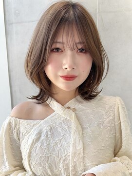 セイドット オモテサンドウ(Say. omotesando) Say.レイヤーミディアムくびれレイヤーヘーゼルグレージュ韓国風