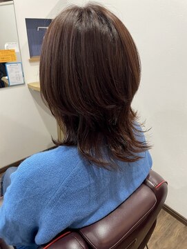 ロア(Roa) ＊ミディアムウルフ×コーラルピンク＊