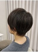 着物ヘア/ダークアッシュ/ミディアムレイヤーカット/伊勢崎