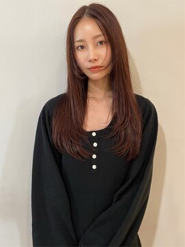 アルク(alku) 顔まわりレイヤー 暖色系カラー ブリーチなしカラー