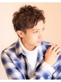 ソフトツーブロックフェザーマッシュワイルドアップバングテクノ