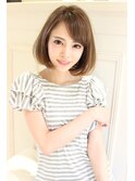 大人可愛いワンカールボブ　フレンチボブ　３０代４０代５０