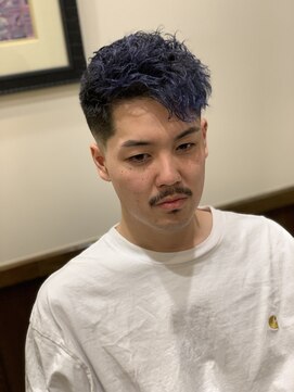 ヒロギンザバーバーショップ 神楽坂店(HIRO GINZA BARBER SHOP) ブルーアッシュフェード