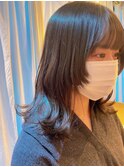 レイヤースタイル/ウルフ/モードヘア/チェリーブラウン/大宮