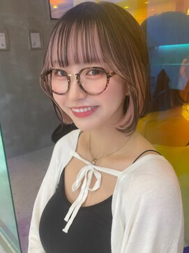 ロンドルーチェ 心斎橋(Lond luce) ダークアッシュ/ミディアムレイヤーカット［髪質改善/縮毛矯正］