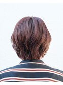 くびれショート#レッド#ブリーチなし#ダメージレスカラー#豊橋