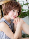 くせ毛風ショート暖色系カラーウルフボブh3戸田公園30代40代!