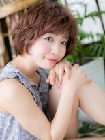 カバーヘア ブリス 戸田公園西口店(COVER HAIR bliss)&nbsp;くせ毛風ショート暖色系カラーウルフボブh3戸田公園30代40代!