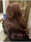 韓国ヘアミルクティーブラウンブリーチなしベージュ原宿
