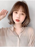 美髪サイドバングくせ毛風カールエアリーカールボブウルフ