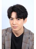 大人フェザーパーマ ビジネスヘア