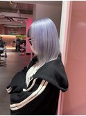 ホワイトパープル/前髪インナー