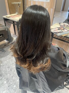 アヴァンス ジェイアール和歌山店(AVANCE.) 裾カラー×ワンブリーチ×ベージュ