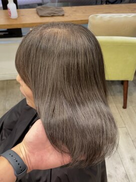 アップ(A+hair) 髪質改善ハイライト40代50代グレイカラー白髪染め白髪ぼかし