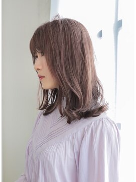 グレースバイハピネス(grace by happiness) 髪質改善 艶髪 トリートメント ピンクベージュ 韓国風前髪