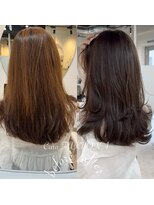 カラ フクオカ(Cara FUKUOKA)&nbsp;ヘーゼルショコラ《★髪質改善うる艶水素カラー＋カット★》