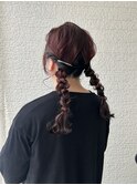 ツイン編みおろしアレンジ