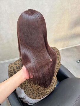 ワク 藤沢店(waku) ピンク　ブラウン　ブリーチなし