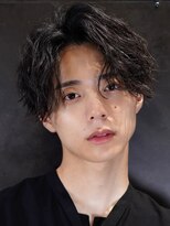 アンサー 渋谷(ANSWER)&nbsp;センターパートフェザーパーマ毛流れナチュラル縮毛矯正渋谷原宿