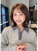 くびれレイヤーボブ/前髪あり/20代30代40代恵比寿