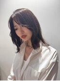 大人ニュアンスミディ×シアーブラウン