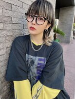 ジェム(GEM)&nbsp;くすみベージュ/細みハイライト/ホワイトブロンド/ボブ★83