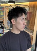 MEN’S HAIR/サーフカール/刈り上げセンターパート/船橋
