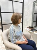 白髪ぼかし/白髪改善カラー/ショート/透明感カラー/脱白髪染め