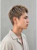 夏カラー大人スパイキーショート/ツーブロック/メンズヘアp川口