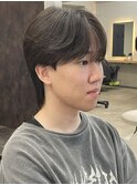 MEN’S/ニュアンスパーマ/曲がる縮毛矯正/センターパート/船橋