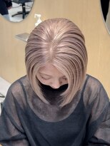 スタン 渋谷(Stam)&nbsp;ミルクティーベージュハイトーンボブブリーチダブルカラー渋谷