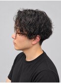 【スパイラルパーマ】マッシュ×センターパート×スパイラル