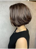 外ハネボブ/アッシユブラウン/ネオウルフ/デザインカラー