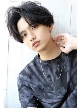 ネイビー(NAVY) ワックスなし！ ノーセットもかっこいい ニュアンススパイラル